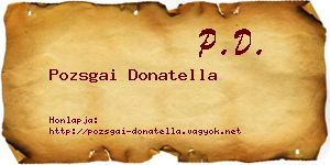 Pozsgai Donatella névjegykártya